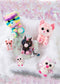 Nici Sleutelhanger Glubschis Tijger Junior 9 Cm Pluche Roze
