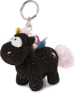 Nici Sleutelhanger Unicorn Yin 9 X 10 Cm Polyester Zwart/roze