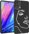 iMoshion Hoesje Geschikt voor Samsung Galaxy A52 (4G) / A52s / A52 (5G) Hoesje Siliconen - iMoshion Design hoesje - Wit / Zwart / Line Art Woman White