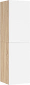 vidaXL - Tv-meubel - 30,5x30x110 - cm - bewerkt - hout - wit - en - sonoma - eikenkleur