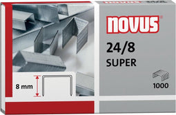 nietjes Novus 24/8 verzinkt doos a 1000 stuks