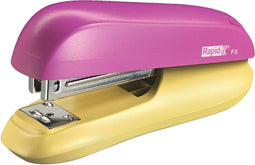 Nietmachine Rapid F6 Halfstrip 20vel 24/6 roze/geel