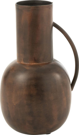 J-Line vaas Sparta - ijzer - brons - small - 26.5 cm hoog