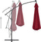 vidaXL - Zweefparasol - met - aluminium - paal - 350 - cm - bordeauxrood