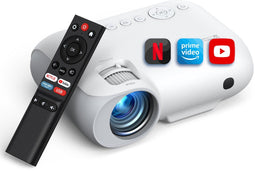 Yoton Y9 Beamer - Mini Beamer - 4K Ondersteund - Ingebouwde Netflix/Prime Video/YouTube - 400 ANSI Lumen - Wit