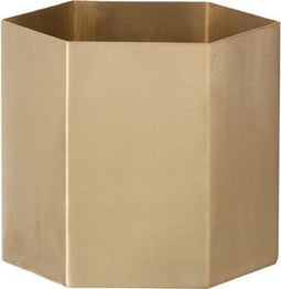 FERM LIVING - Hexagon Pot - Brass - Small
