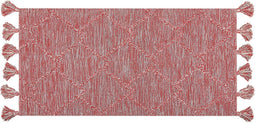 NIGDE - Laagpolig vloerkleed - Rood - 80 x 150 cm - Katoen