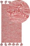 NIGDE - Laagpolig vloerkleed - Rood - 80 x 150 cm - Katoen