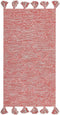 NIGDE - Laagpolig vloerkleed - Rood - 80 x 150 cm - Katoen