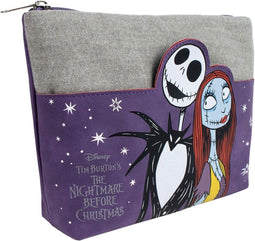 Nightmare Before Christmas Make Up Bag Jack & Sally Purple