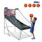 Coast Basketbalspel - Elektronisch - Dubbel schietsysteem - Opvouwbaar - 203x110x205cm - Paars/Zwart