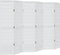 vidaXL - Kamerscherm - met - 6 - panelen - massief - paulowniahout - wit