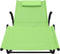 vidaXL - Ligbed - schommelend - staal - en - textileen - groen