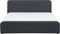RENNES - Bed met opbergruimte - Donkergrijs - 180x200 cm - Polyester