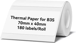 Niimbot - B3S(Pro)/K3/B31 Labels/Etiketten - 70*40mm - 180 vellen - Wit - 1 Rol