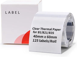 Niimbot - Labels/Etiketten B21(S/Pro)/B1/B3S(Pro)/K3/B31 - 40x60mm - 125 vellen - Transparant