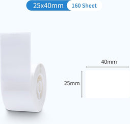 Niimbot - Labels/Etiketten D101 - Wit - 25*40mm - 160 vellen - 1 Rol