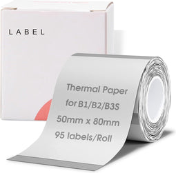 Niimbot Labels - Etiketten voor K3/B1/B21/B3S - 50x80 mm - 95 vellen - Wit