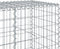 vidaXL - Schanskorf - 350x100x100 - cm - gegalvaniseerd - ijzer - zilverkleurig