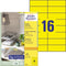 Avery ILK - Gekleurde Etiketten 105 x 37 mm - Permanent klevend - Geel (100 vel)