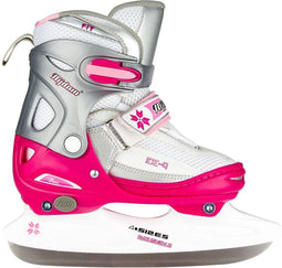 Nijdam Kunstschaats - Verstelbaar - Maat 30-33 - Semi-Softboot - Roze
