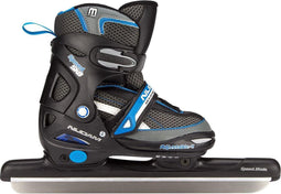 Nijdam Norenschaats Junior Verstelbaar - Semi-Softboot - Zwart/Zilver/Blauw - 30-33