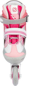 Nijdam Skates Combo Verstelbaar - Bold Berry - Fuchsia/Zilvergrijs/Wit/Roze - Maat 37-40