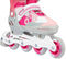 Nijdam Skates Combo Verstelbaar - Bold Berry - Fuchsia/Zilvergrijs/Wit/Roze - Maat 37-40