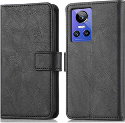 imoshion Hoesje Geschikt voor Realme GT Neo 3 Hoesje Met Pasjeshouder - imoshion Luxe Bookcase - Zwart
