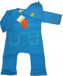 NIJNTJE - boxpakje met mutsje - 62/68 - blauw