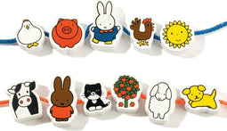 Nijntje houten rijgkralen - leer rijgen met nijntje en haar vriendjes van de boerderij - educatief spel