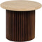 Bijzettafel Memphis Ø50 cm rond travertin - Bruin | Mysons