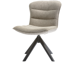 Nika Draaibare Eetkamerstoel Taupe/groen Melange - WOOOD Exclusive