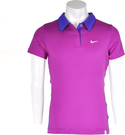 Nike - Border Polo - Tennis Kinderpolo's - 152 - 158 - Paars/DonkerPaars