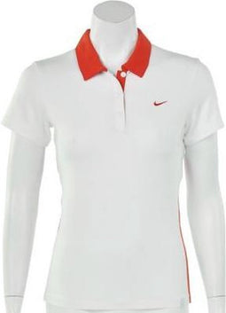 Nike Border Women's Tennis Polo Shirts - Sportpolo - Dames - Maat L - Wit;Rood