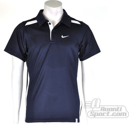 Nike - Club Short Sleeve Polo - Poloshirts - 152 - 158 - Navy/Wit
