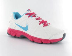 Nike Downshifter 5 Leather - Hardloopschoenen - Neutraal - Vrouwen - Maat 36.5 - Wit/ Roze/ Blauw