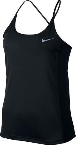 Nike Dry Miler Tank - Sporttop - Dames - Maat L - Black/Black/(Reflective Silv)