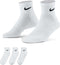 Nike Everyday Cushion Ankle Sokken Sokken (regular) - Maat 38-42 - Unisex - wit/zwart