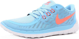 Nike Free 5.0 Blauwe Dames Sneakers - Hardloopschoen - Fitnessschoen Maat : 35.5