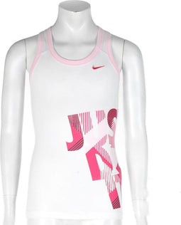 Nike Just Do It Tank Top - Sporttop - Kinderen - Maat 158 - 170 - Wit/Roze