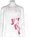 Nike Just Do It Tank Top - Sporttop - Kinderen - Maat 158 - 170 - Wit/Roze