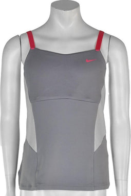 Nike - Maria FO Open Tank Youth - Tennis Kinder Top - 128 - 140 - Grijs/Roze