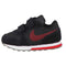 Nike MD Runner 2 (TDV) Sneakers - Maat 21 - Unisex - zwart/rood