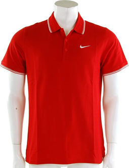 Nike N.E.T. Pique Polo - Sportpolo - Heren - Maat S - Red/White