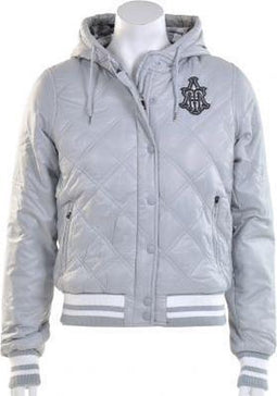 Nike Padded Athletic Dept Varsity Jacket - Sportjas - Dames - Maat XS - Licht Grijs;Wit