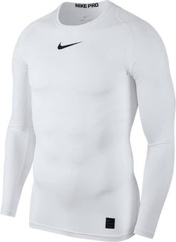 Nike Pro Top Ls Compression Sportshirt Heren - Wit