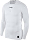 Nike Pro Top Ls Compression Sportshirt Heren - Wit