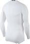Nike Pro Top Ls Compression Sportshirt Heren - Wit
