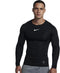 Nike Pro Top Ls Compression Sportshirt Heren - Zwart